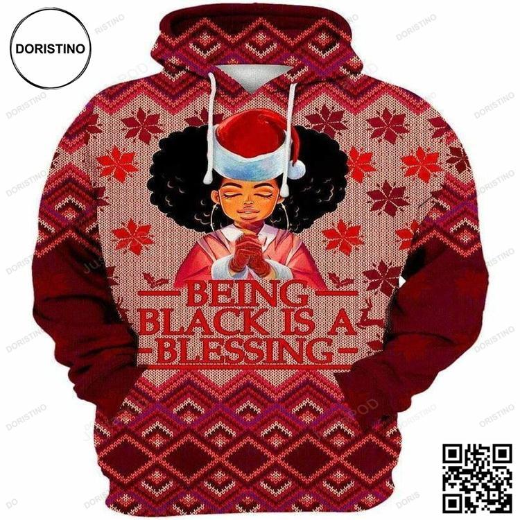 Being Black Is Blessing Merry Christmas 3d Limited Edition 3D Hoodie