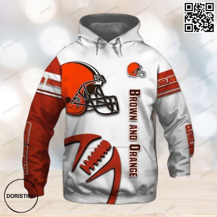 Best Cleveland Browns 3d Graphic Cheap Pullover All Over Print Hoodie