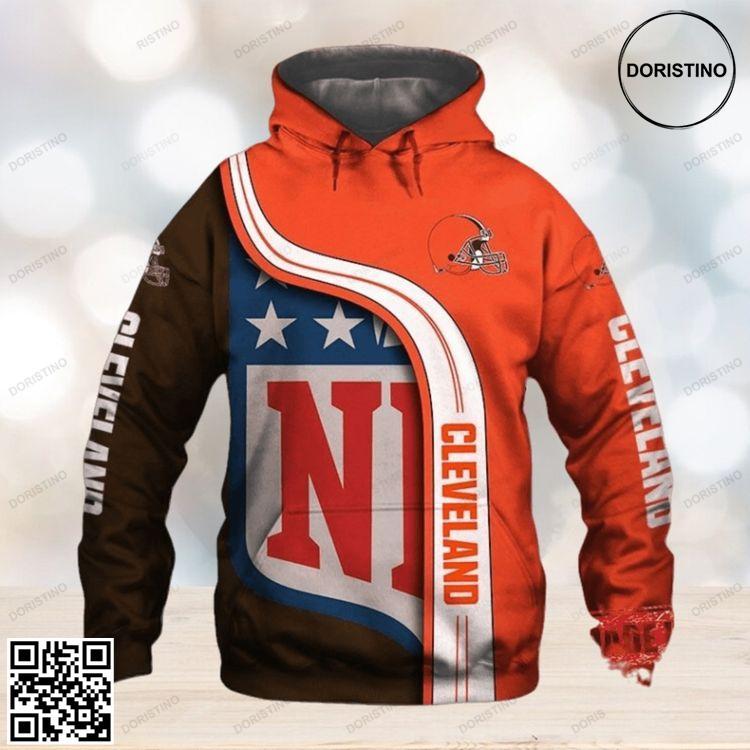 Best For Cleveland Browns Fans Nfl Pullover Awesome 3D Hoodie