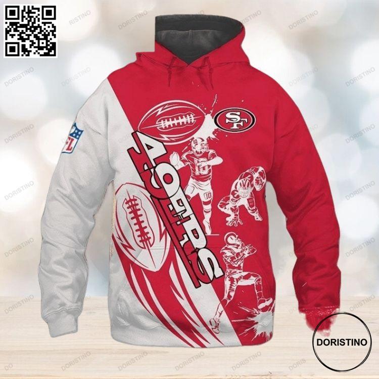 Best For Men San Francisco 49ers Cartoon Player All Over Print Hoodie