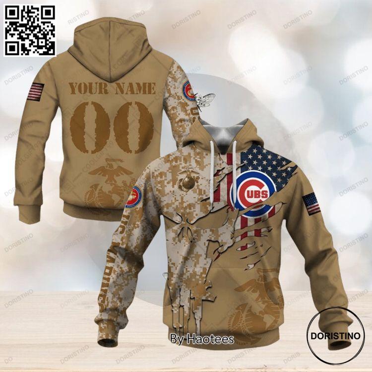 Best Mlb Chicago Cubs Marine Camo Awesome 3D Hoodie