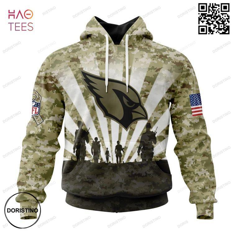 Best Nfl Arizona Cardinals Salute To Service Honor Veterans And Their Families All Over Print Hoodie