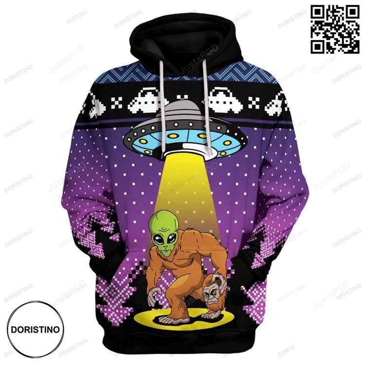 Big Foot Alien 3d Awesome 3D Hoodie