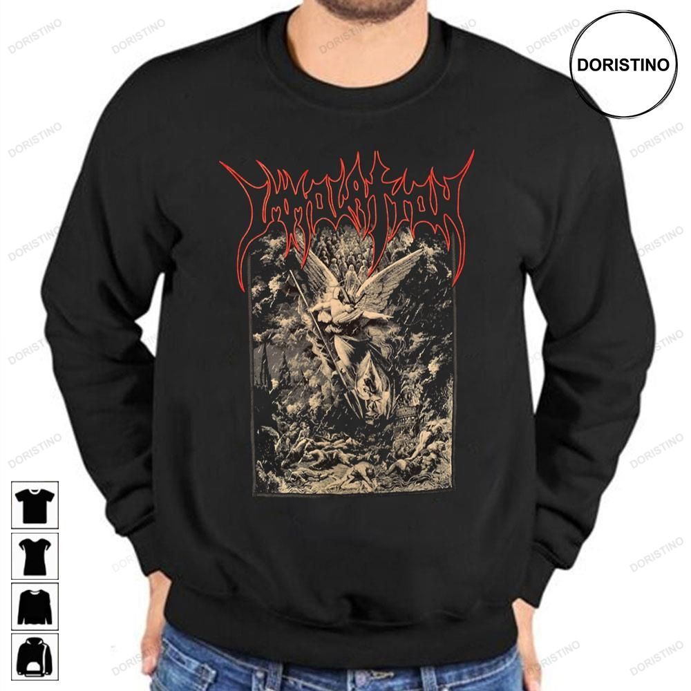 Immolation Band Red And Black Graphic Art Limited Edition T-shirts