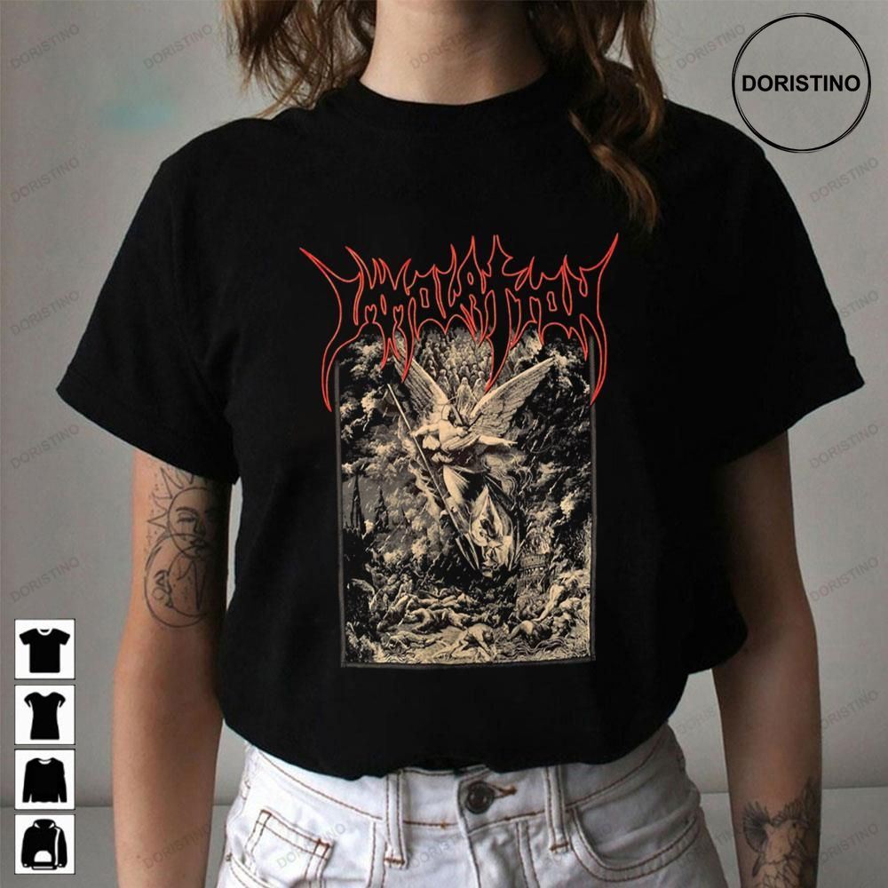 Immolation Band Red And Black Graphic Art Limited Edition T-shirts
