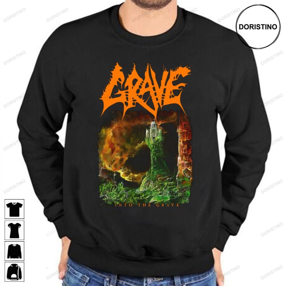 Into The Grave By Grave Old School Swedish Death Metal Limited Edition T-shirts