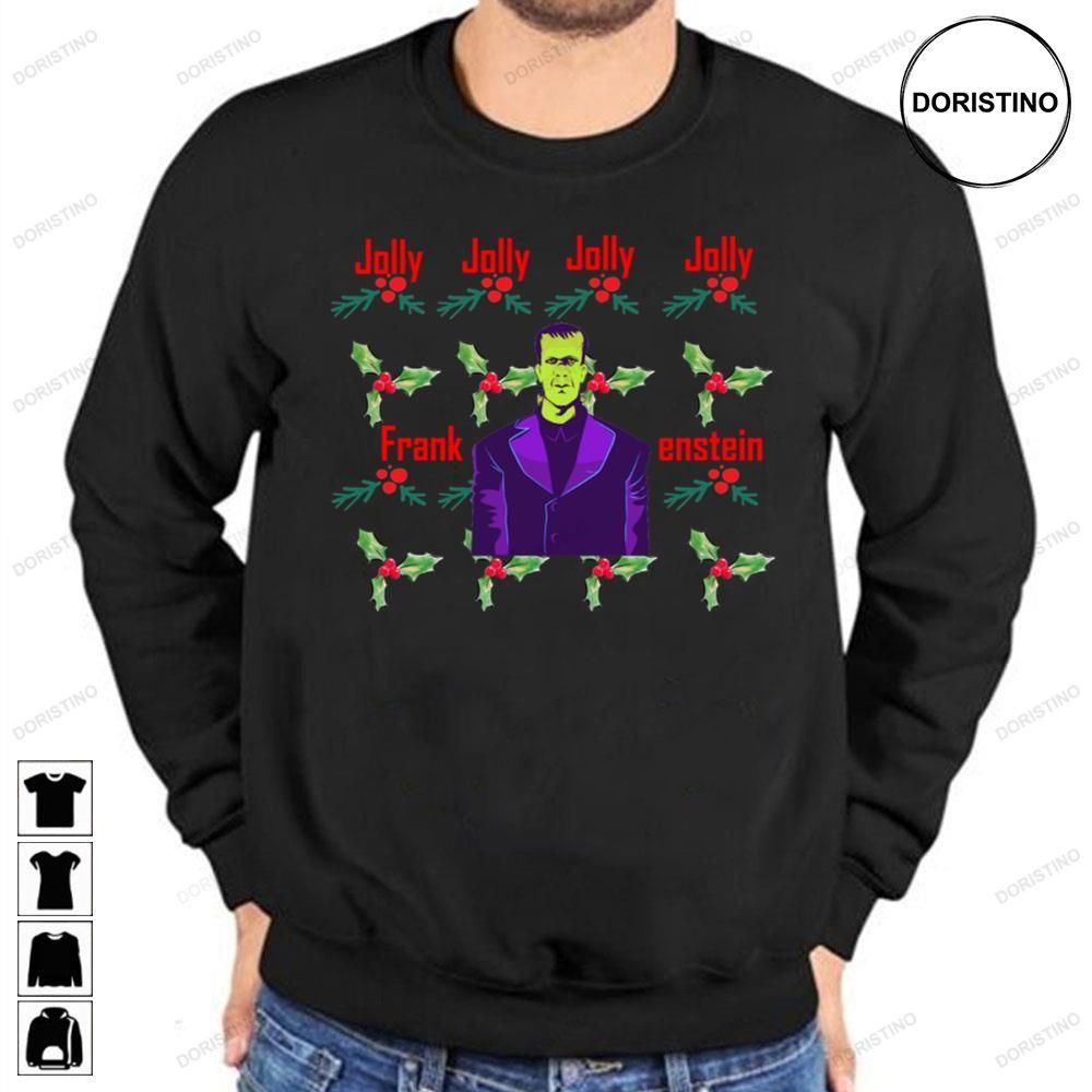 Jolly Frankenstein Christmas Awesome Shirts