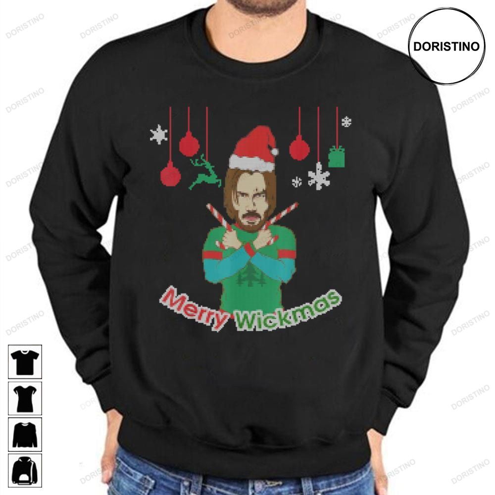 Merry Wickmas John Wick Present Christmas X-mas Awesome Shirts
