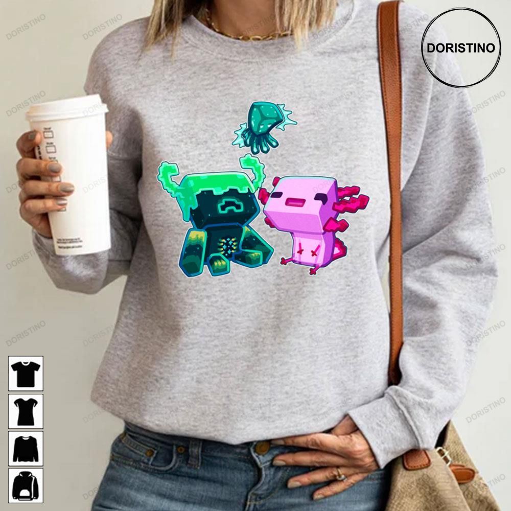 Minecraft Cute Axolotl Friends Awesome Shirts