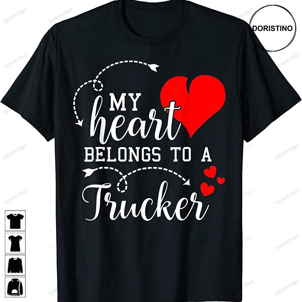 I Love My Trucker Husband Wife Gifts Valentines Day Awesome Shirts