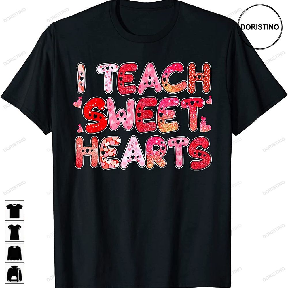 I Teach Sweet Hearts Teacher Valentines Day Leopard Limited Edition T ...