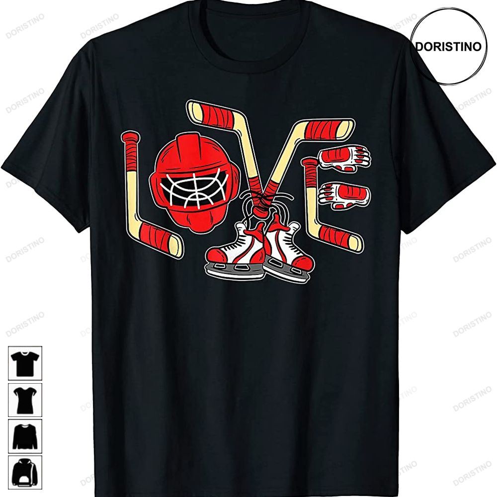 Ice Hockey Love Valentines Day Cool Sports Lover Awesome Shirts