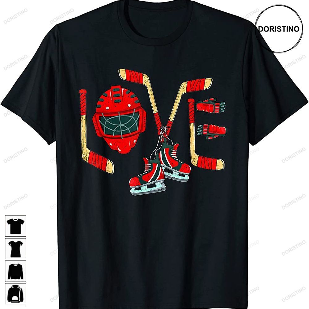 Ice Hockey Valentines Day Love Cute Gifts Boys Girls Goalie Trending Style