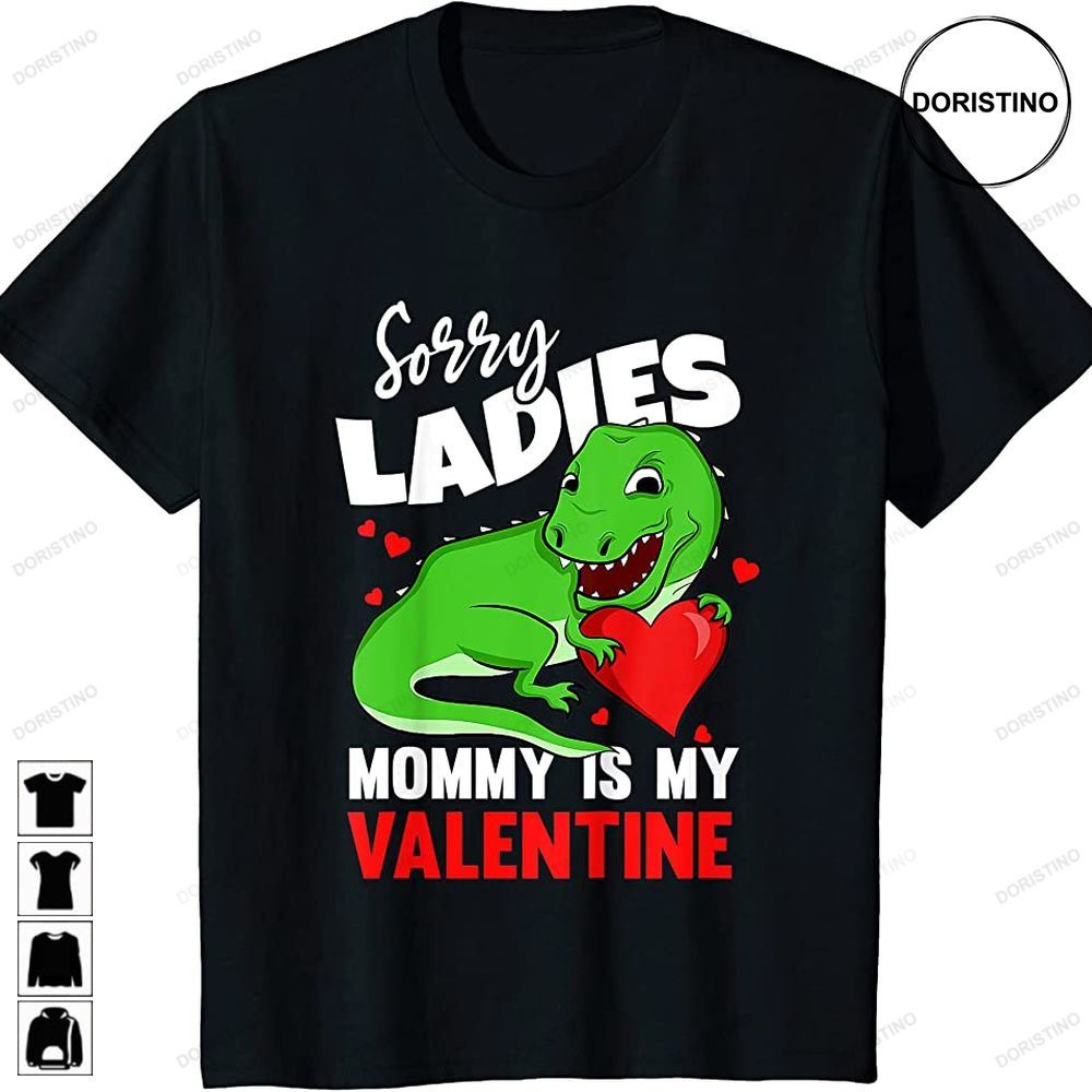 Kids Valentines Day Mommy Is My Valentine T-rex Mom Toddler Boy Awesome Shirts