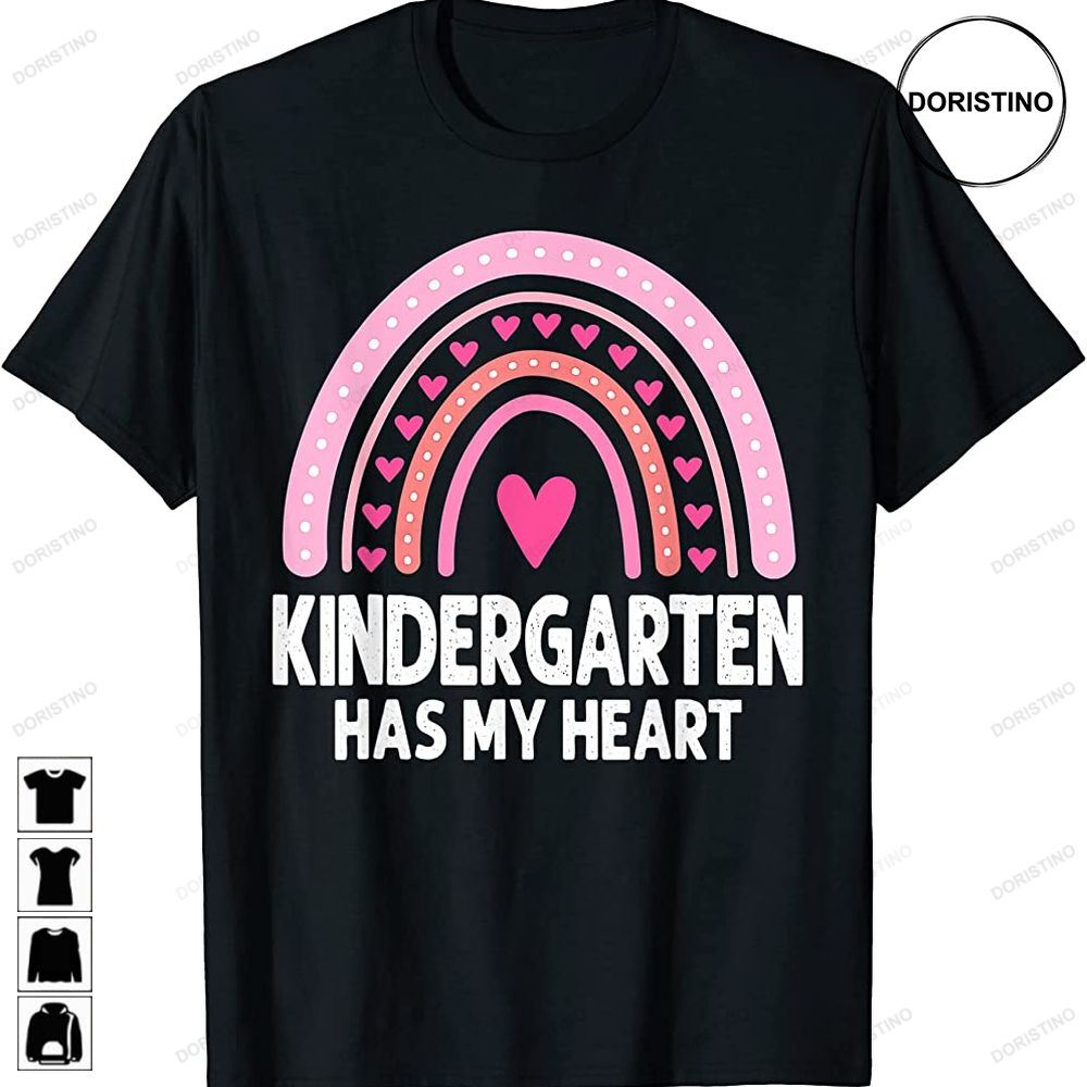 Kindergarten Has My Heart Rainbow Valentines Day Teacher Limited Edition T-shirts