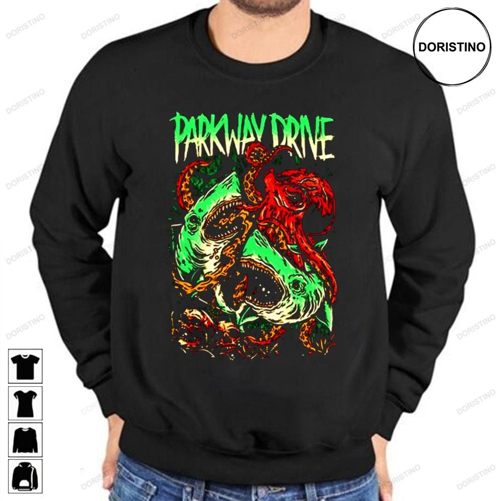 Parkway Drive Octopus Sharks Band Art Trending Style