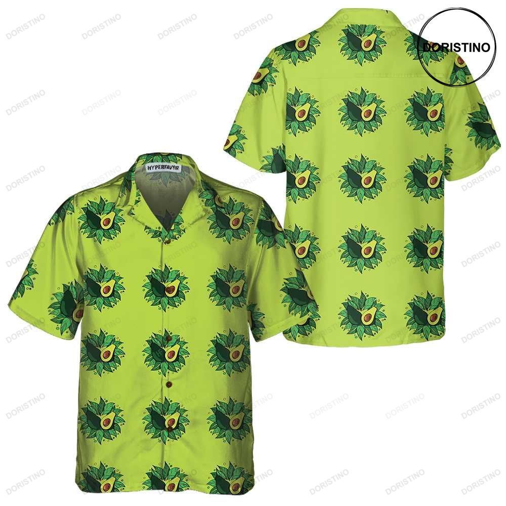 Avocado On Light Green Funny Avocado Short Sleeve Avocado Prin Limited Edition Hawaiian Shirt
