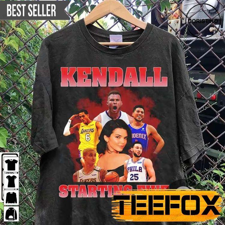 Kendall Starting Five Bootleg Short-sleeve Hoodie Tshirt Sweatshirt