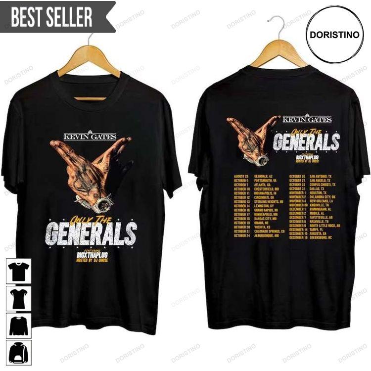 Kevin Gates 2023 Concert Only The Generals Tour Adult Short-sleeve Hoodie Tshirt Sweatshirt
