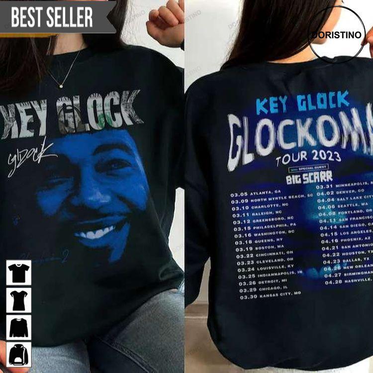 Key Glock Glockoma Big Scarr Tour 2023 Sweatshirt Long Sleeve Hoodie