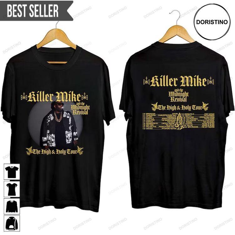 Killer Mike The High Holy Tour 2023 Hip Hop Short sleeve Tshirt