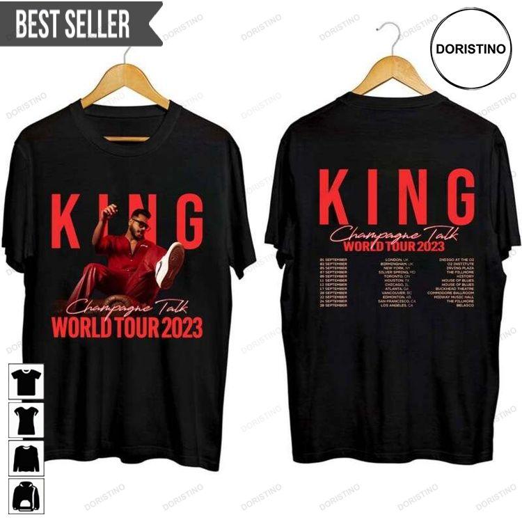 King Champagne Talk World Tour 2023 Adult Short-sleeve Hoodie Tshirt Sweatshirt