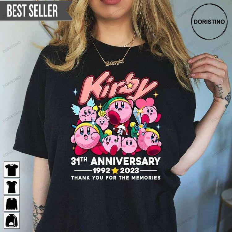 Kirby 31th Anniversary Short Sleeve Sweatshirt Long Sleeve Hoodie