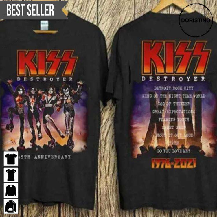 Kiss Band Destroyer Album 45th Anniversary Tshirt Sweatshirt Hoodie