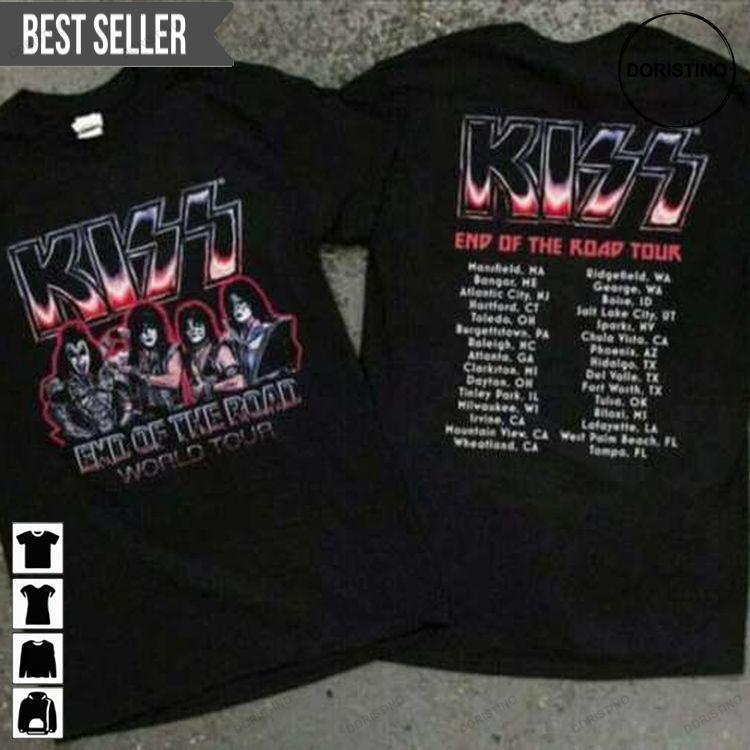 Kiss Band End Of The Road World Tour S-5xl Hoodie Tshirt Sweatshirt