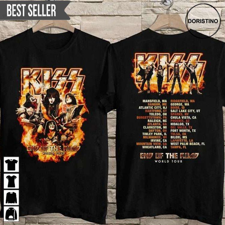 Kiss End Of The Road World Tour 2021 Rock Band Hoodie Tshirt Sweatshirt