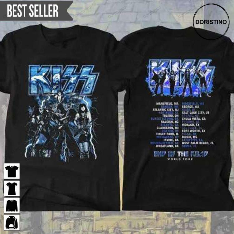 Kiss End Of The Road World Tour 2021 S-5xl Sweatshirt Long Sleeve Hoodie