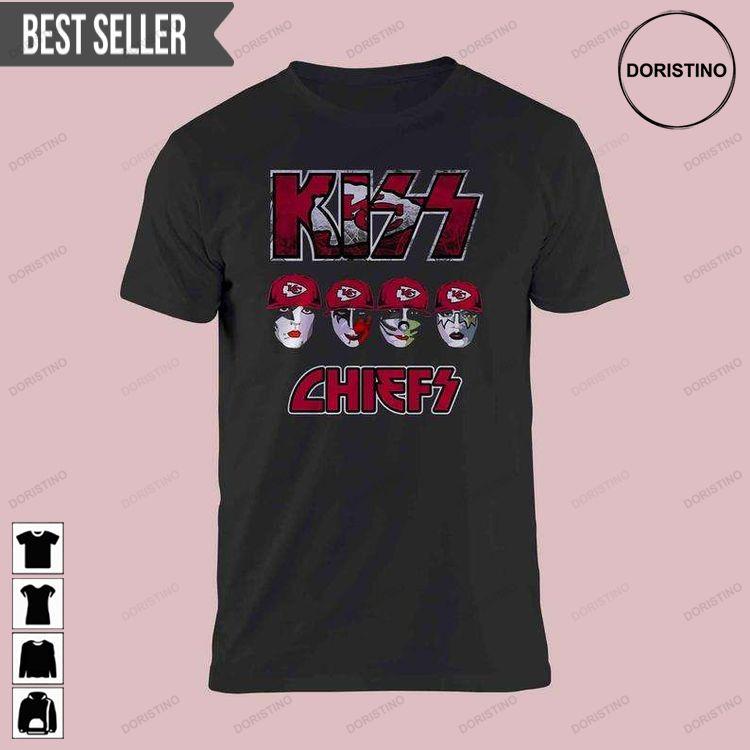 Kiss Kansas City Chiefs Red Banner Music Band Hoodie Tshirt Sweatshirt