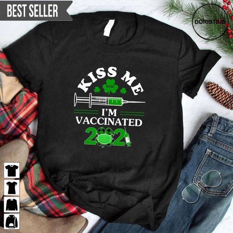 Kiss Me Im Vaccinated Ver 2 Hoodie Tshirt Sweatshirt