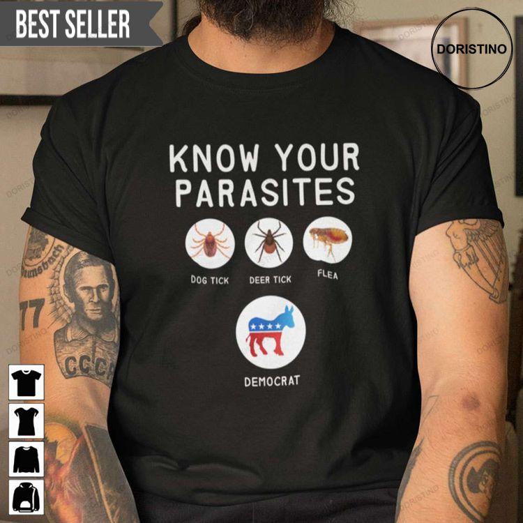 Know Your Parasites Anti Democrat Unisex Tshirt Sweatshirt Hoodie