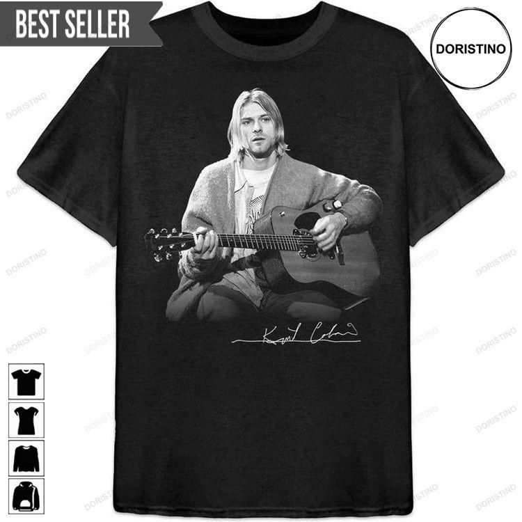 Kurt Cobain Nirvana Unplugged Rock Band Sweatshirt Long Sleeve Hoodie