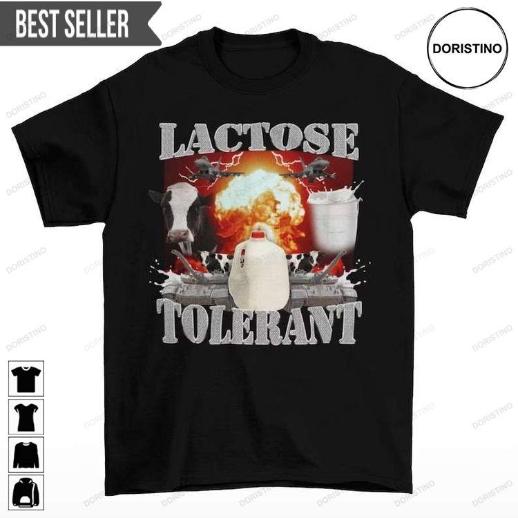Lactose Tolerant Oddly Specific Short-sleeve Hoodie Tshirt Sweatshirt
