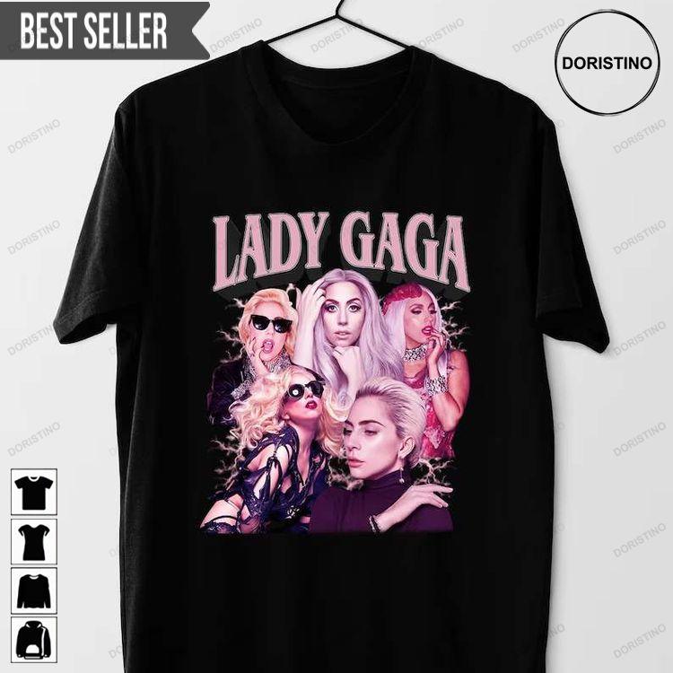 Lady Gaga Singer Pop Music Vintage Black Tshirt Sweatshirt Hoodie