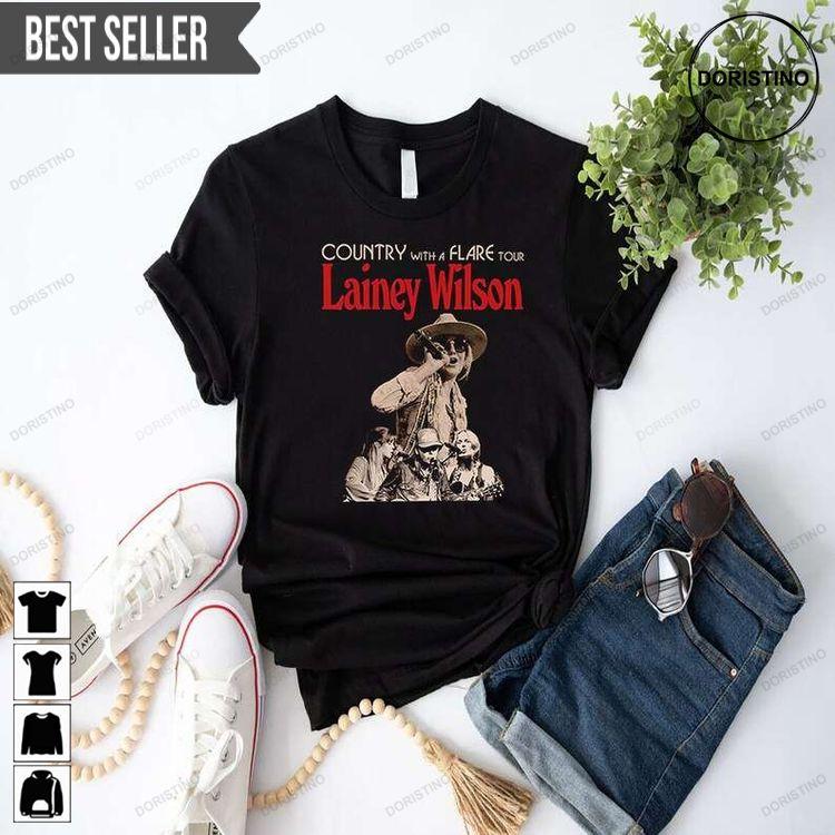 Lainey Wilson Country With A Flare Tour 2023 Tshirt Sweatshirt Hoodie
