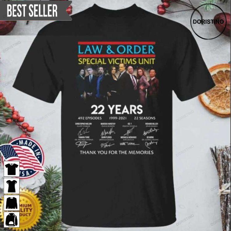 Law Order Special Victims Unit 22 Years Signatures Tshirt Sweatshirt Hoodie