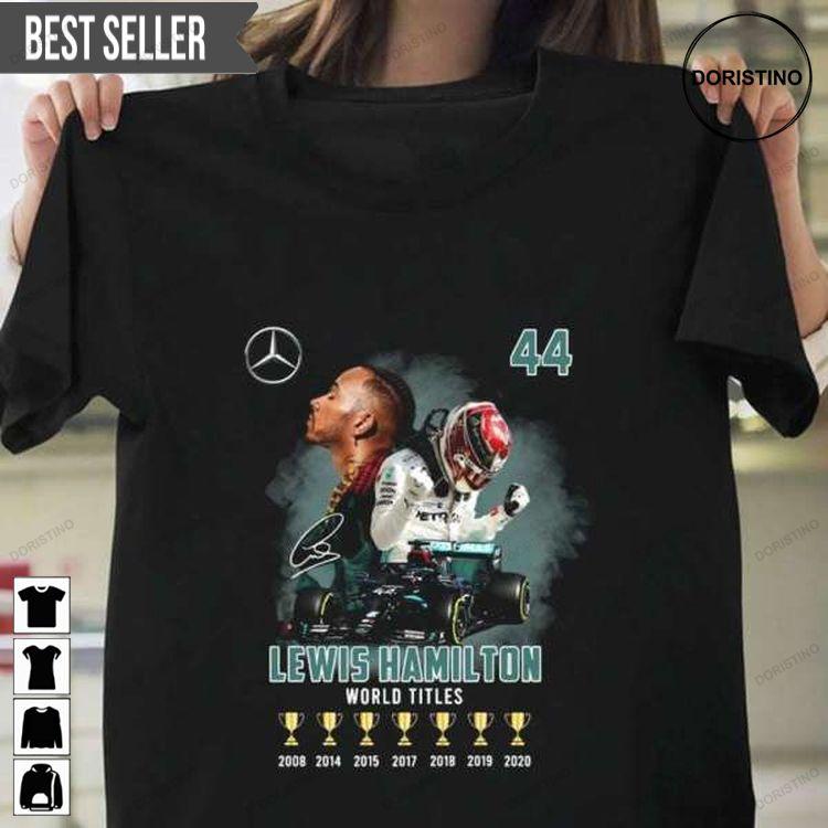 Lewis Hamilton World Titles Signature Tshirt Sweatshirt Hoodie