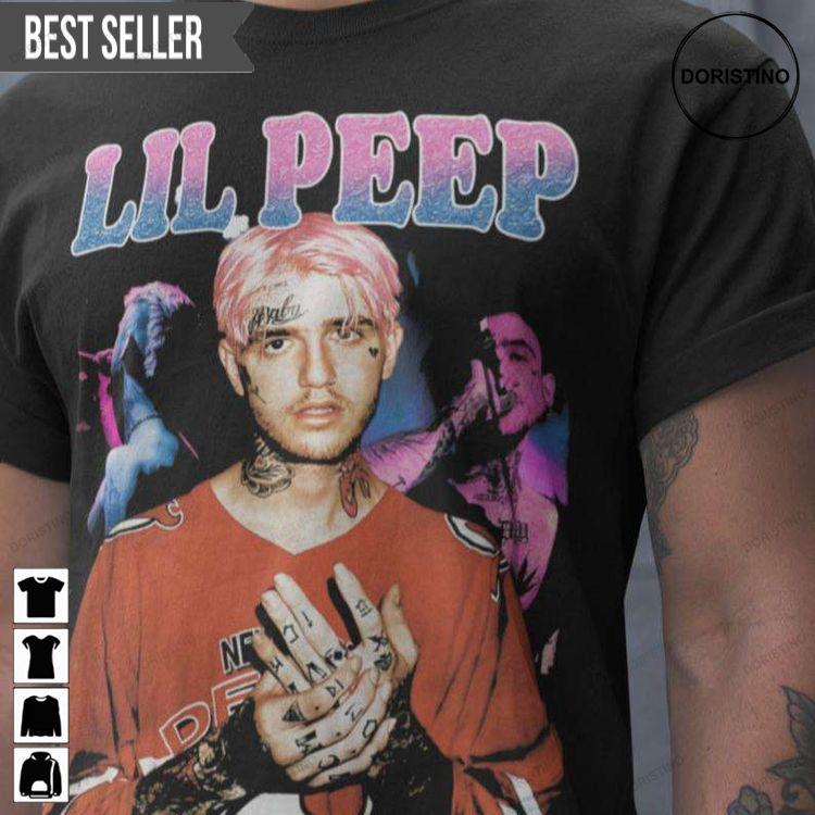 Lil Peep Vintage 90s Rapper Tshirt Sweatshirt Hoodie