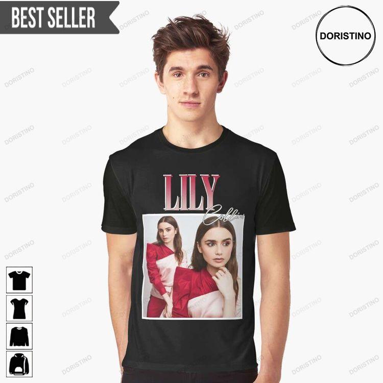 Lily Collins Actress Unisex Hoodie Tshirt Sweatshirt