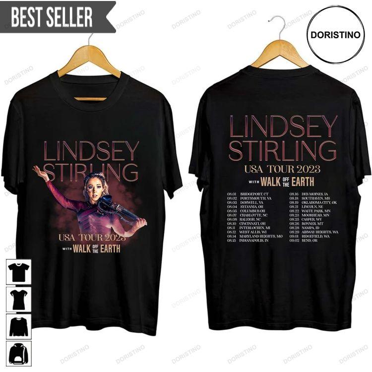 Lindsey Stirling With Walk Off The Earth Tour Concert 2023 Short-sleeve Hoodie Tshirt Sweatshirt