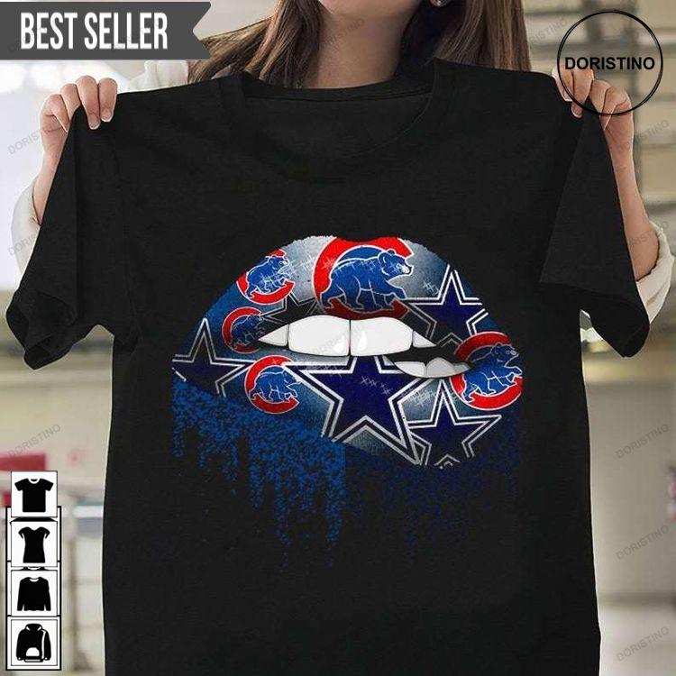 Lip Dallas Cowboys And Chicago Cubs Tshirt Sweatshirt Hoodie