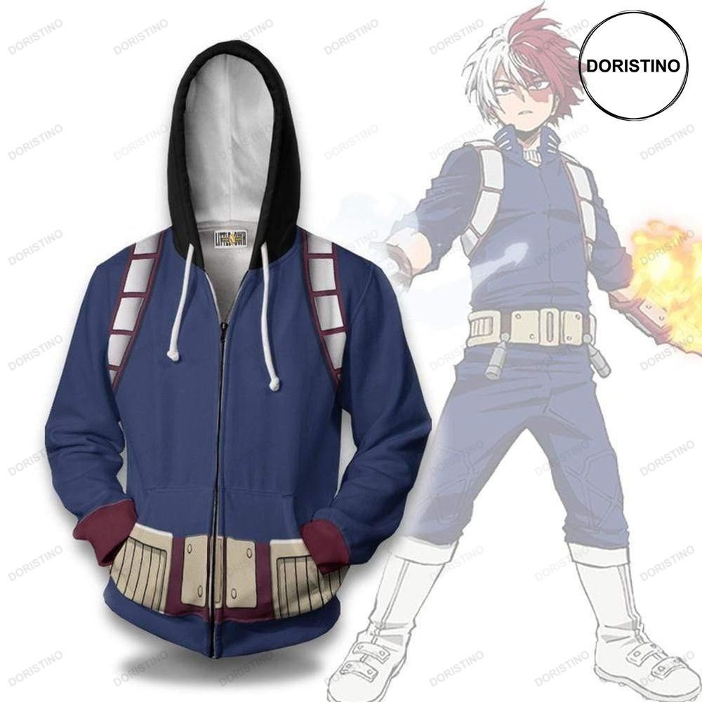 Todoroki My Hero Academia Jacket Mha Clothes Anime Outfits All Over Print Hoodie