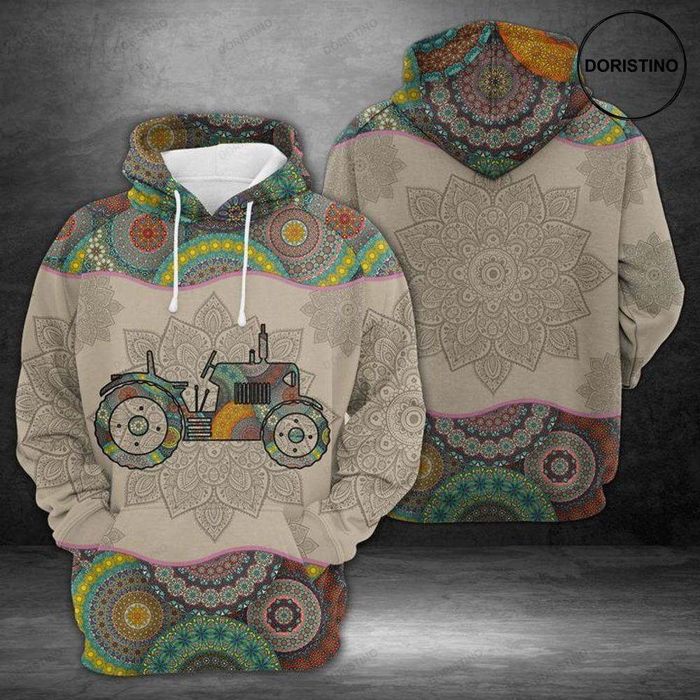 Tractor Mandala Awesome 3D Hoodie