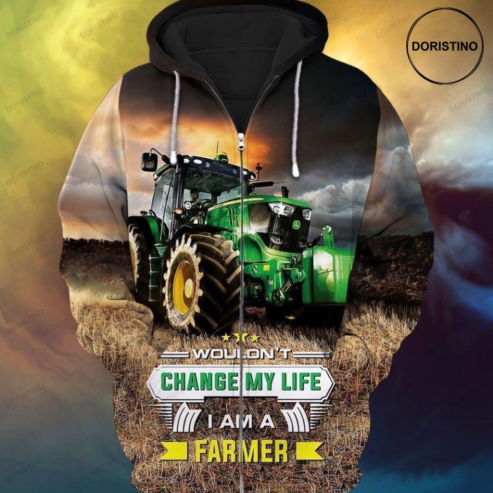 Tractor Wouldnt Change My Life I Am A Farmer All Over Print Hoodie