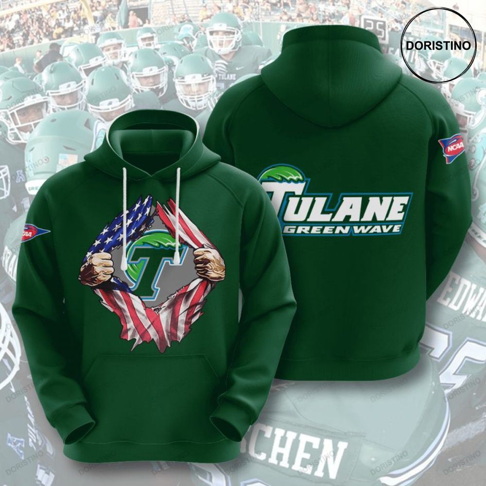 Tulane Green Wave American Football All Over Print Hoodie