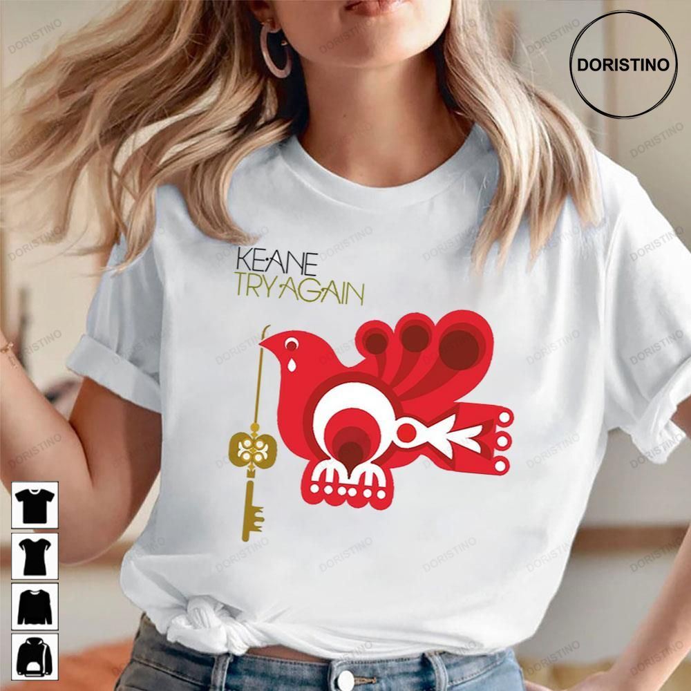 Try Again Keane Alternative Rock Mengulang Lagi Art Limited Edition T-shirts