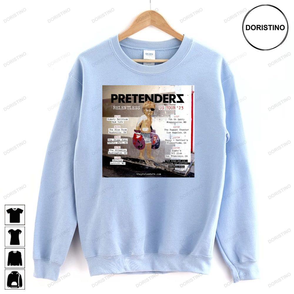 The Pretenders Relentless 2023 Tour 2 Doristino Limited Edition T-shirts